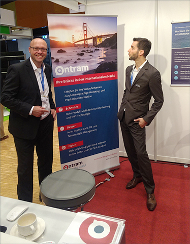 Dirk Krause and Michael Csorba at our booth at tekom 2017